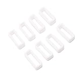 Dengzl 8 pieces rubber leather strap ring silicone resin strap holder watch accessory...