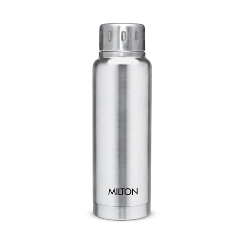 Milton Elfin 300 Thermosteel Water Bottle 300 ml, 24 Hr Hot and Cold I Leak Proof Lid, ISI Certified I Vacuum Insulated I for Office, Gym, School I Silver