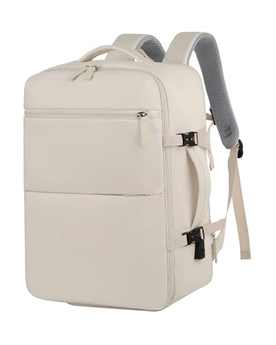 awoawo Zaino da viaggio da 35 l, da uomo e da donna, impermeabile, borsa da viaggio per laptop da 16 pollici, zaino da viaggio per viaggi d'affari, business, escursioni, weekend, Verde militare, army