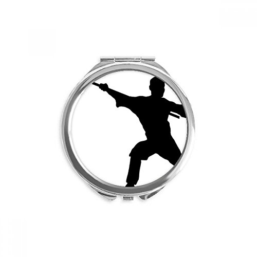 Miroir de poche kung fu shaolin compact pour retoucher son maquillage rapidement partout