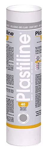 Plastilina 1640T - Tubo di plastilina - Pasta modellabile, alta precisione - Modellare, scolpire, plasmare - durezza 40 (molto morbida) - 1 kg - Colore Grigio chiaro. Prodotto in Francia