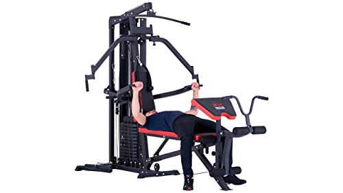 Train Hard Multifunktion Kraftstation Multistation Home Gym aus Hantelbank Seilzugstation Curlpult Butterfly und… – Bild 5