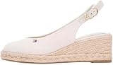 Tommy Hilfiger Mid Wedge Espad Slingback Fw0fw09228, Alpargatas de cuña Mujer, Beige (Classic Beige), 40 EU