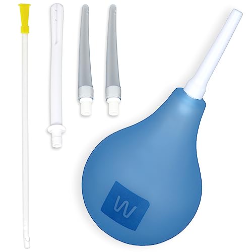 Dr. Wunder Premium Klistier-Set 225ml mit 4 Einlaufspitzen inkl. 1x Darmrohr (Made in Germany) | vielseitiges Einlauf-Set zur hygienischen Darmreinigung | detaillierte Anleitung | BPA-frei