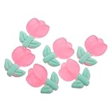 ノーブランド品 6個 電動スクーター対応ヘルメットフラワーデカール 耐久プラスチック製ミニチューリップ飾り ユニバーサルフィット女性用ヘルメ