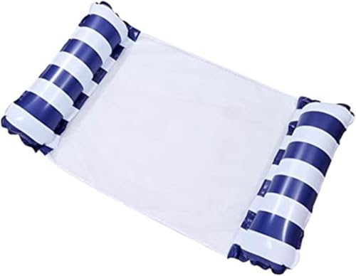 SKY-TOUCH Inflatable Pool Float 1 Pack Meegoo Inflatable Water Hammock for Adults Portable Water Hammock with Bottom Mesh for Vacation Fun and Rest Water Lounge With air pumpDark Blue 120 * 70cm