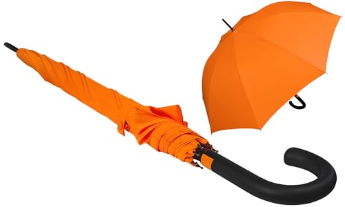 iX-brella First Class XL Fiberglas Automatik Stockschirm 110 cm überschlagfähig - neon orange