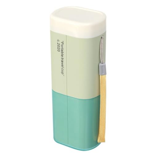 Image of Wafeeq Plastic Portable Travel Toothbrush Case Holder Bathroom Organizer Travel Container Toothpaste Storage Box for Camping Business School Trip Bathroom, Green (Pack of 1)
