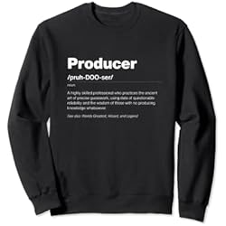 Definición divertida del diccionario del productor Sudadera