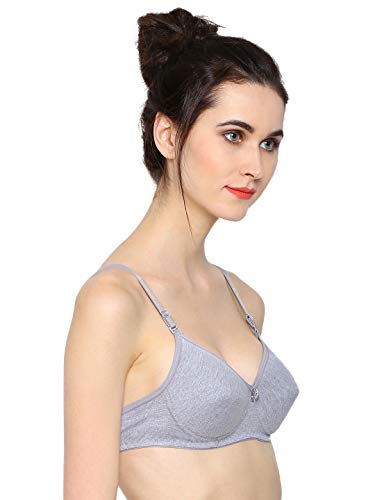 Image of SONARI 0015 Women's Light Padded Cotton Bra | Wire-Free, Medium Coverage, Sewn-in Bump for Natural Lift