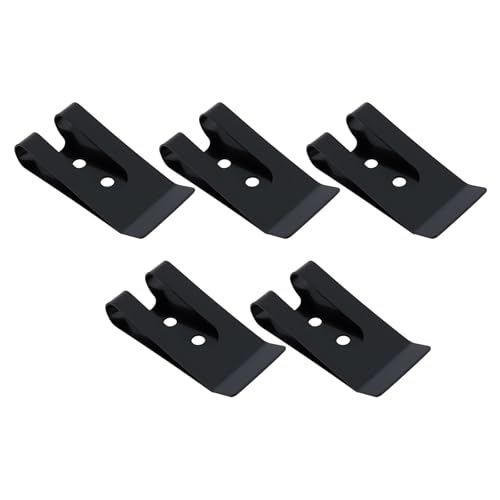 OTOTEC 5pcs Black Metal Belt Clip Holster 53x25mm for Wallets Pouches Belts
