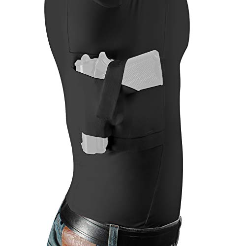 Concealmentclothes Men's V-Neck Undercover- Concealed Carry Holster Shirt (X-Large, Black) #TOP1