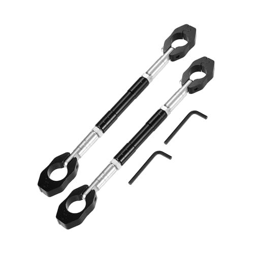 REPAIROCK - REPAIROCK Universal 2 Set 22mm Aluminum Alloy Motorcycle Balance Bar Crossbar Handlebar Motorbike Reinforce Lever Accessories Black Auto Replacement Parts