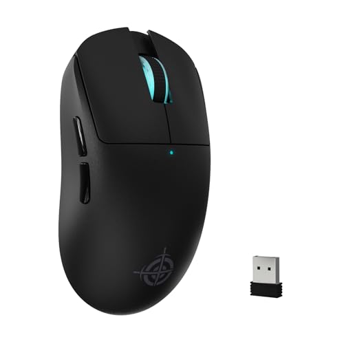 Image of ATTACK SHARKxMagic-Refiner G6 Wireless Gaming Mouse Tri-Modes Connection 2.4G /BT /USB-C 24000 DPI 1000Hz Polling Rate with Anti-Slip Grips,750mAh Battery Gaming Mice for Laptop /PC /Mac Gamer Black