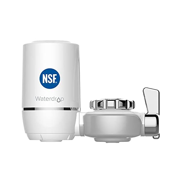 Waterdrop WD-FC-01 NSF-gecertificeerd Langdurig kraanfilter, filtersysteem met ultra-adsorberend materiaal, vermindert chloor, lood, fluoride en meer – Past op standaard kraan (inclusief 1 filter)