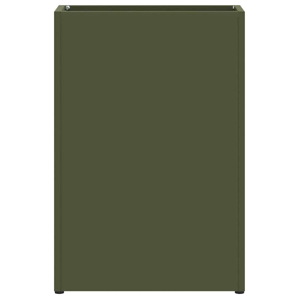 vidaXL Stand de Parapluie de Pluie Vert Olive 28 x 12 x 41 cm Acier, Rangement d'entrée, Support Parapluie rectangulaire, Moderne, Durable, pour Une Maison Bien organisée