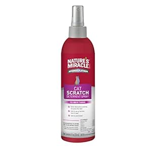 Nature’s Miracle Advanced Platinum Cat Scratch Deterrent Spray, 8 Ounces, Discourages Destructive Scratching
