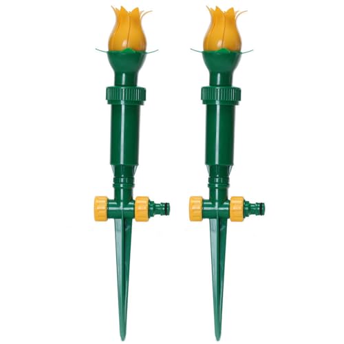 Sprokler de Flores 2pcs Gardinador de jardín 360 Grados Rotación PVC Cropilador de césped para niños Play Yard Lawn Garden Suministros 3.5x16 Pulgadas