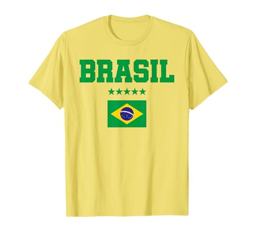 Brasilien Geschenk Flagge Brazil Fan Vintage Samba Brasil T-Shirt