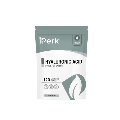 Image of iperk Hyaluronic Acid 300mg | 120 Capsules 4 Months Supply | Hyaluronic Acid Supplement