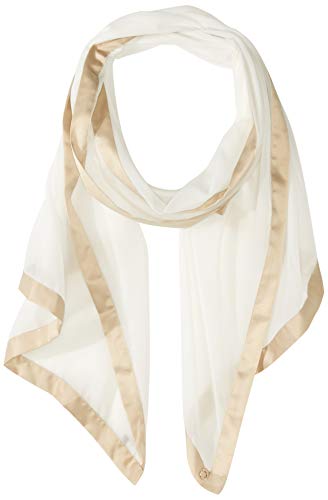 Calvin Klein Women's Satin Border Chiffon Scarf #TOP19