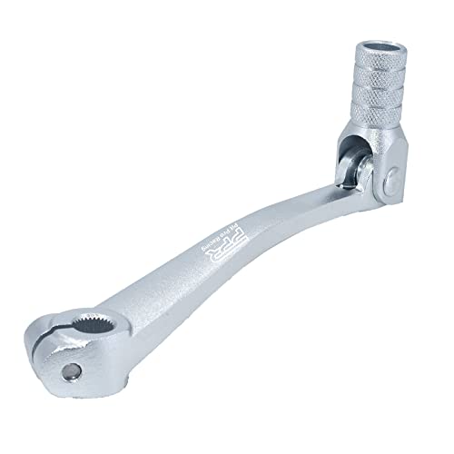 Image of CNC Aluminum Gear Shifter Lever, Foldable Gear Shift Lever Fit for 50cc 110cc 250cc CRF50 XR50 XR CRF Dirt Pit Monkey Bike Motorcycle ATV Quad Accessory (Silver)