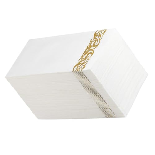 Servilletas de papel doradas elegantes Milisten con acabado suave para cenas sofisticadas