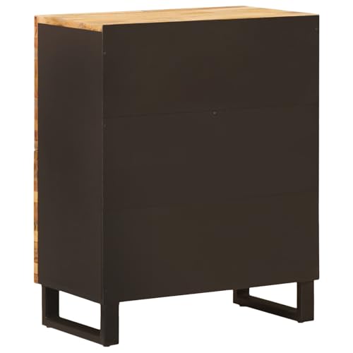 Mueble multimedia lowboard de madera de mango: armario lateral marrón de 75 cm 6