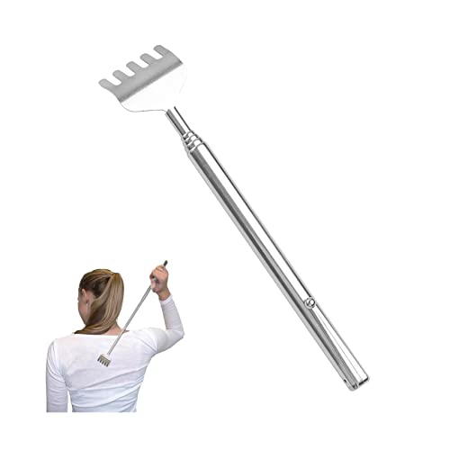 Gratte dos télescopique, Scratcher arrière Acier Inoxydable, 50cm Grattoir à dos, Gratte-dos Extensible Portatif pour la tête et le dos pour le dos Cover
