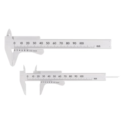 Calibrador Vernier Mini Plástico 100mm Pack 10 Unidades miniatura 1