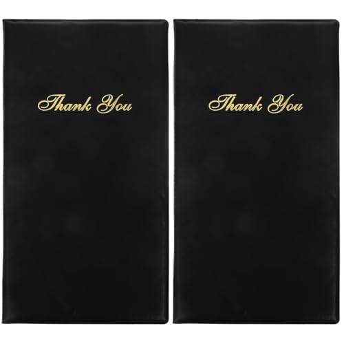 Housoutil 2pcs Menu Holder for Restaurant Sturdy Check Card Pads Food Order Tickets Pads and Menu Holder for Servers