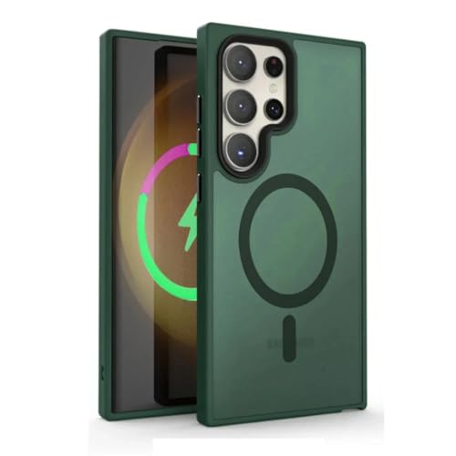 Coque Galaxy S24 Ultra induction avec anneau magnétique puissant et dos mat
