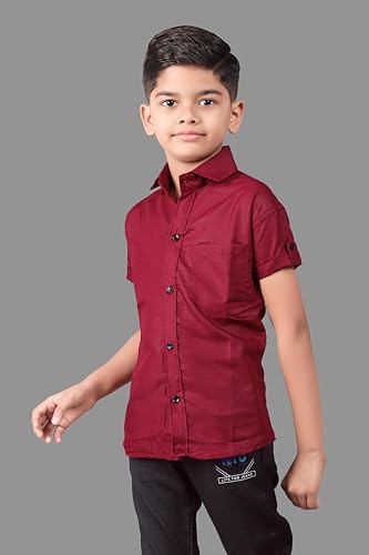 Image of Boy's Regular Fit Cotton Blend Shirts