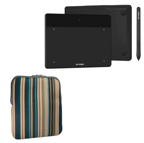 BoxWave Case Compatible with XP-Pen Deco Fun S - Chic Pouch, Retro 70's Design Neoprene Slip Sleeve - City Lights