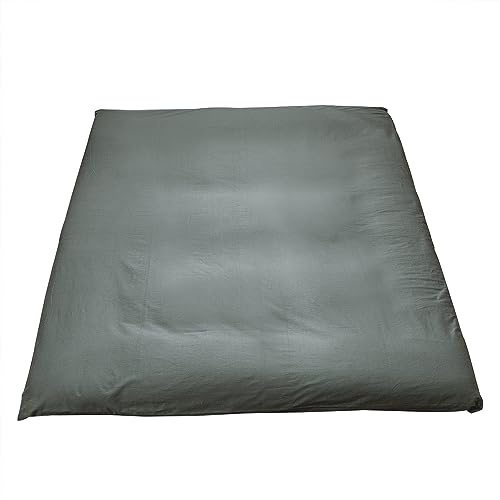 MAXYOYO Mattress Cover for Traditional Japanese Futon Mattress, Futon Floor Mats Cover with Zipper, Super Soft and Machine Washable, Dark Grey, Full