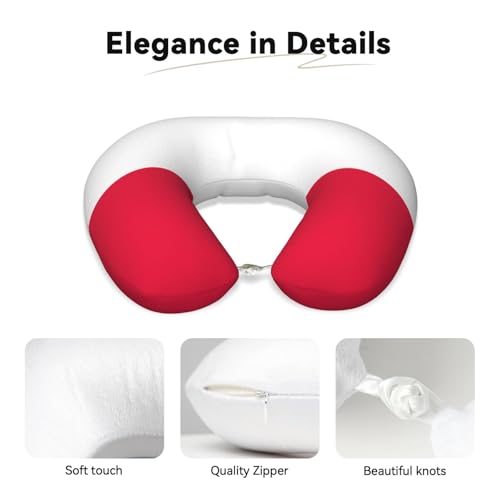 Almohada de viaje espuma viscoelástica U con funda lavable miniatura 3
