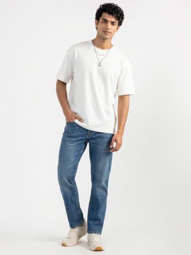 Image of Spykar Men's Chico Relaxed Fit Jeans | Mid Rise | Casual Denim | Stretch Fit | Jeans for Man