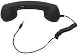 AshopZ Retro Telephone Handset 3.5mm Cell Phone Receiver for Iphone,Black