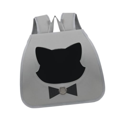 Mochila de transporte para gato y perro portátil color gris 2