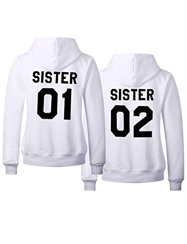Mejores Amigas Sudaderas Best Friends Sudaderas para Dos Mujer Sister Sudadera 01...