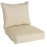 Mozaic Home Sunbrella Canvas Antique Beige Indoor/Outdoor Corded Deep Seating...