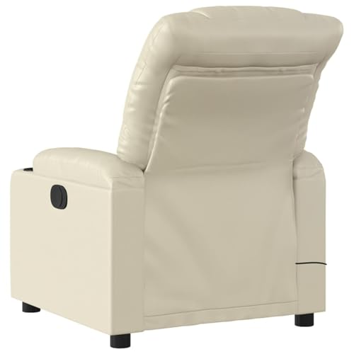 Gecheer Massagesessel mit Relaxfunktion, Kunstleder, Creme, Sessel Wohnzimmer Fernsehsessel Liegesessel für Entspannung Homeoffice Leseecke3206904 – Bild 5