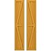 Ekena Millwork ARW102BF311X82TUH Americraft Three Exterior Real Wood Two Equal Panel Framed Board-n-Batten Shutters w/Double Z-Bar (Per Pair), 10 1/2"W x 82"H, Turmeric