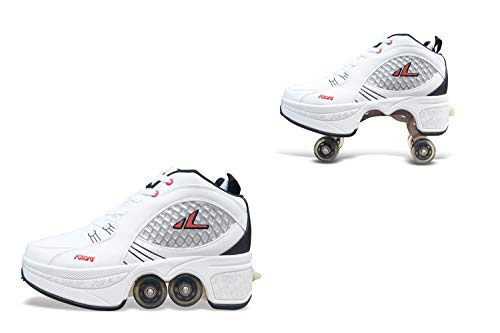 sanheng fire Deformation Parkour Shoes Four Rounds of Running Shoes Roller Skates