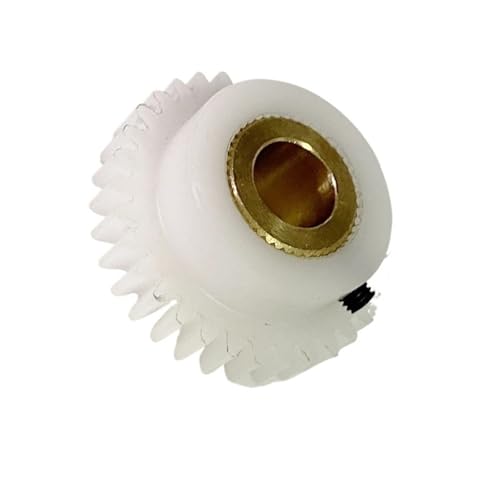 Cylindrical Drive 1pcs 0.5 Module 38 Teeth Plastic Spur Gear 3mm 4mm 5mm Bore POM Convex Pinion Gear 0.5M 38T Copper Sleeve Straight Gear Rack Machinery(3mm)