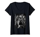 Photo Gallery donna divertente pit bull selfie con spettrale spaventapasseri cane di halloween maglietta con collo a v Photo Gallery donna divertente pit bull selfie con spettrale spaventapasseri cane di halloween maglietta con collo a v