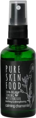 Bio Toning Moisturiser Calming Chamomile von PURE SKIN FOOD | beruhigt trockene, irritierte Haut | speziell für Ausschläge & Akne | 100 % bio-zertifizierte Inhaltsstoffe & vegan | 50 ml Cover