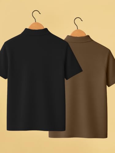 Image of YAZOLE Men's Lycra Blend Round Neck T Shirt | Solid Half Sleeve Regular Fit Tee | Casual Sports Gym Office Travel Running Walking | Perfect for Everyday Use | - (S to XXL)