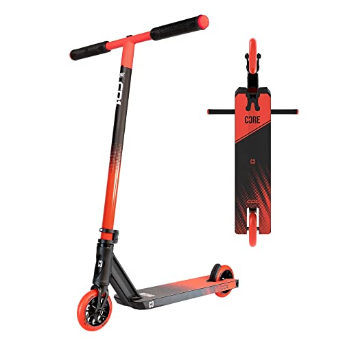 CORE CD1 Stunt Scooters - Kids Scooter, Pro Scooter, Stunt Scooter For Kids Ages 8-12, Pro Scooters For Teenagers & Kids, Freestyle, Skatepark Perfect for Beginners Boys and Girls (CD1 - Black/Red)