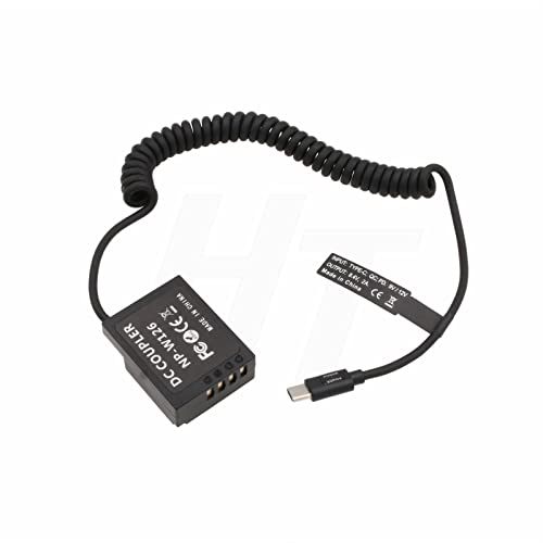 Batterie factice USB C HangTon NP-W126 pour appareils photo Fujifilm XT3 XT2 XT1 X100F X-T30